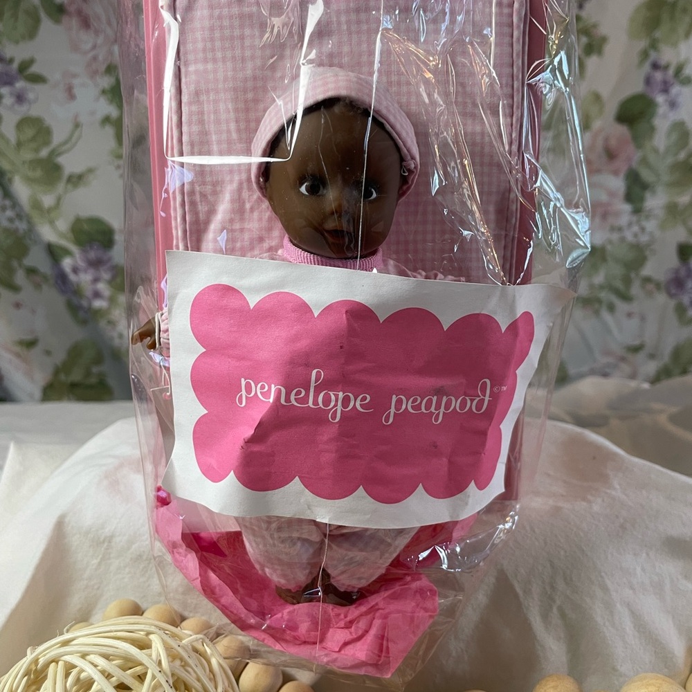 Penelope Peapod Bundle baby with matching plush gingham check changing table